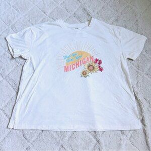 Maurices | "Wish You Were Here Michigan" Short Sleeve Tee | Size Medium